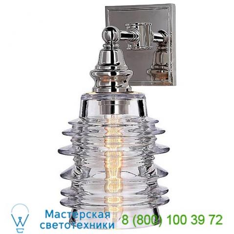 Chd 2472pn-cg visual comfort covington wall sconce with ribbed glass, настенный светильник