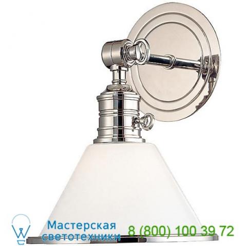 Hudson valley lighting 8331-agb garden city 1 light glass shade wall sconce, настенный светильник