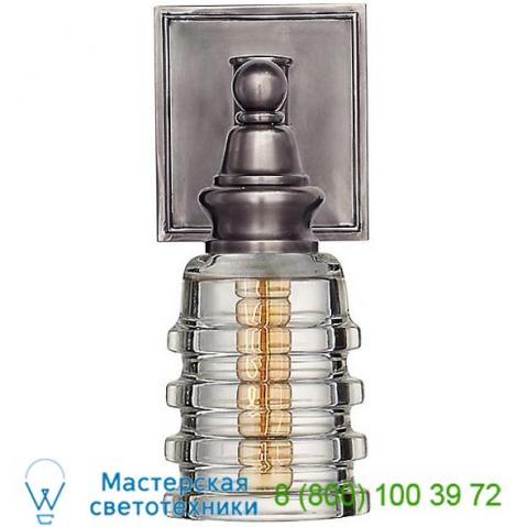 Visual comfort covington wall sconce with ribbed glass chd 2472pn-cg, настенный светильник