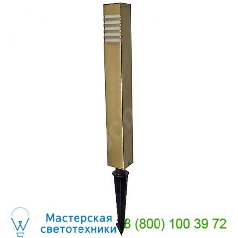 Brass led square bollard pl-22-ledpbrs focus industries, садовый светильник