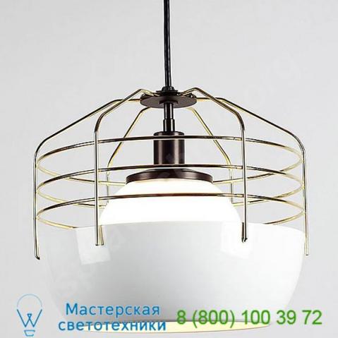 Bluff city 14 inch pendant light (white/brass) - open box return  roll &amp; hill, светильник
