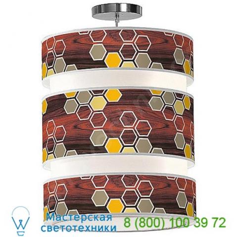 Jd_hy_lena16 hex 3-tier pendant light jefdesigns, светильник