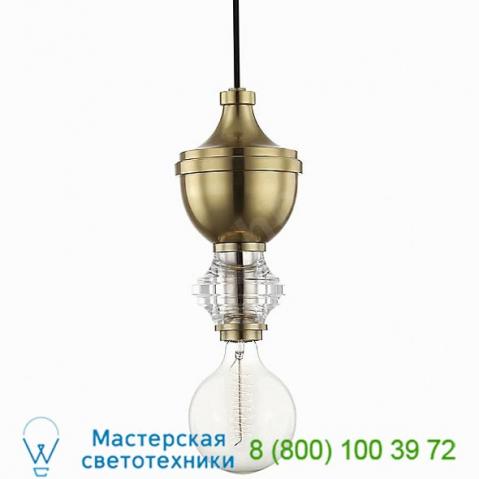 Elliot pendant light mitzi - hudson valley lighting h201701-agb, светильник