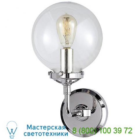 Visual comfort bistro clear glass wall sconce s 2024pn/blk-cg, настенный светильник