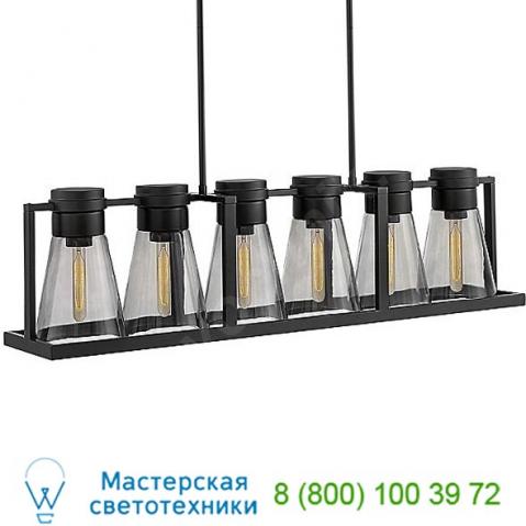 63306bk-cl refinery linear pendant light hinkley lighting, светильник