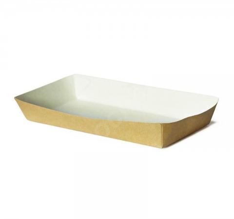 Лоток бумажный эколайн 180х80х30мм для фаст-фуд,крафт (220 шт. )
