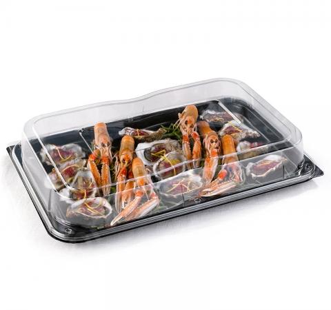 Поднос sabert 350х240х60мм с крышкой