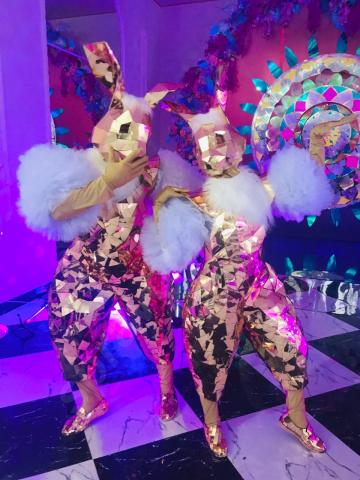 Зеркальные золотые зайчики на встречу гостей. Краснодар