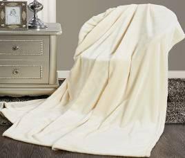 Плед флисовый 1,5 сп. кремовый. Москва