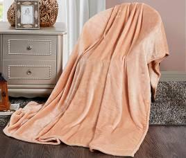 Плед флисовый оранж двухспальный. Москва