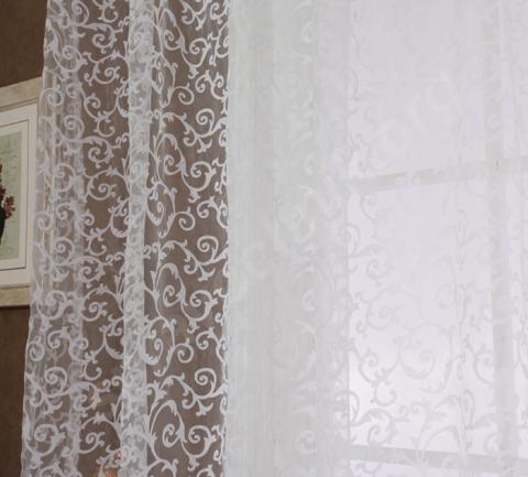 Тюль  готовый органза с классическим вензелем. Москва