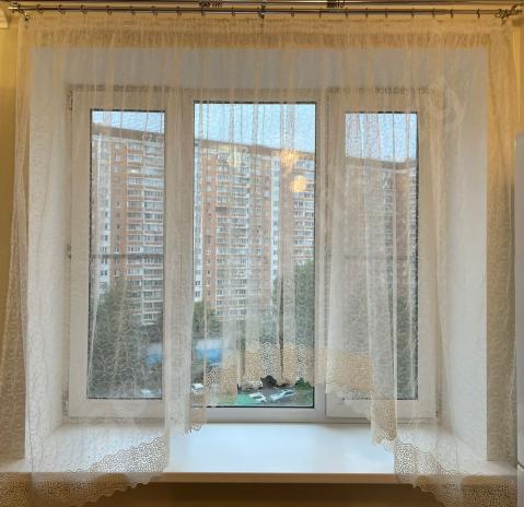 Тюль арка из сетки с вышивкой