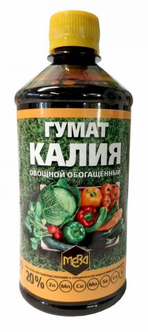 Удобрение гумат калия мера для овощей 20% фульвокислот 500 мл