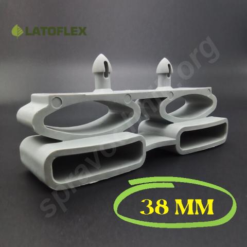 Латодержатель накладной амортизирующий для ламелей 38 мм.