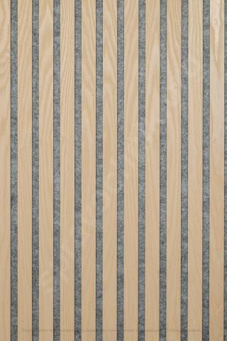 Акустическая реечная панель – ясень на сером, шпон 3190х500х23мм. Москва