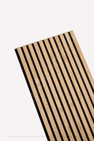 Акустическая реечная панель – дуб на черном, шпон 3190х500х18мм.. Москва