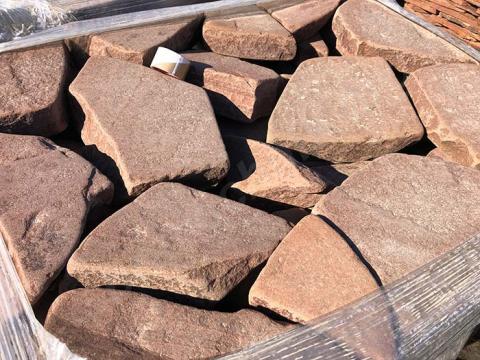 Камень галтованный толстяк красный песчаник ростовский